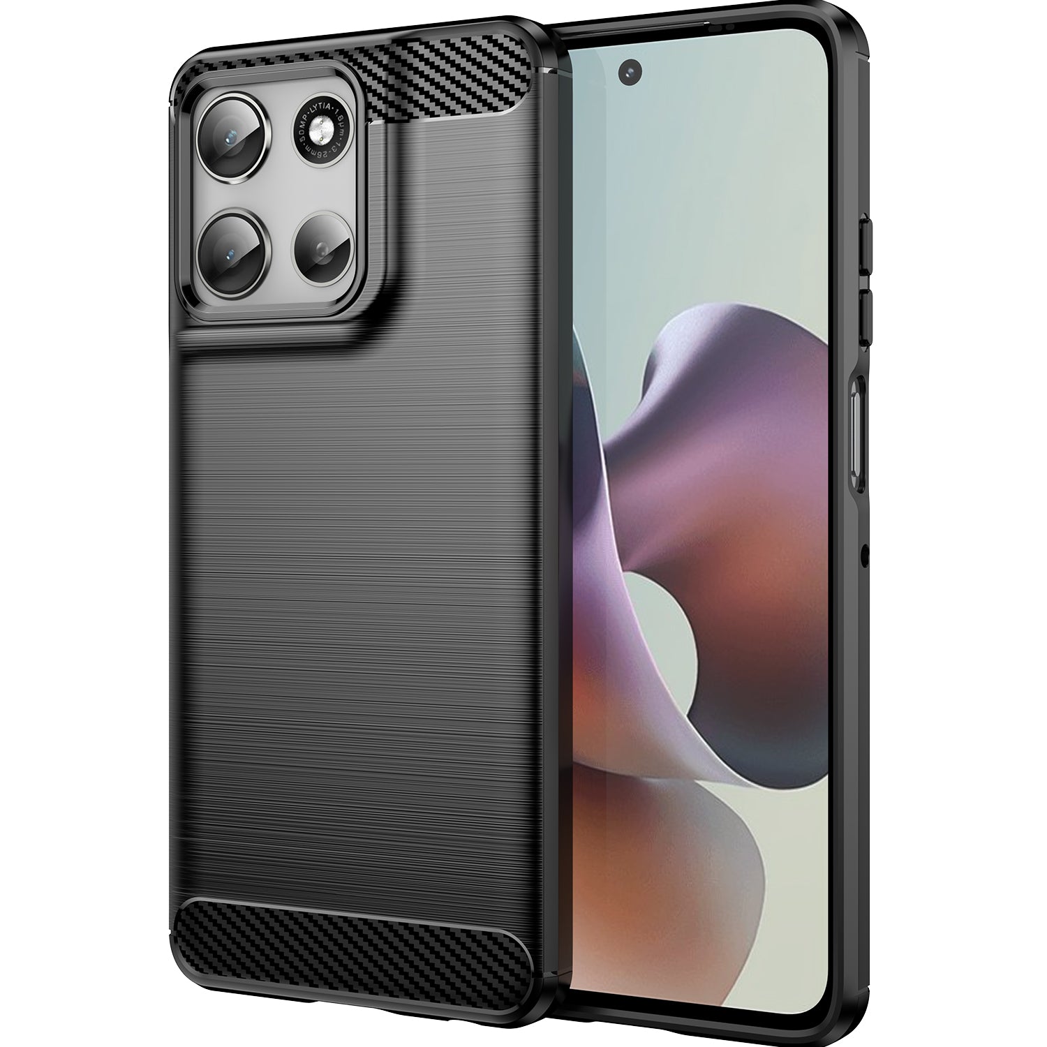 Motorola Moto G56 5G Carbon Fibre Brushed Case [Black]