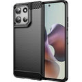 Moto G56 5G Carbon Fibre TPU Case Slim Shockproof Cover Black - Black
