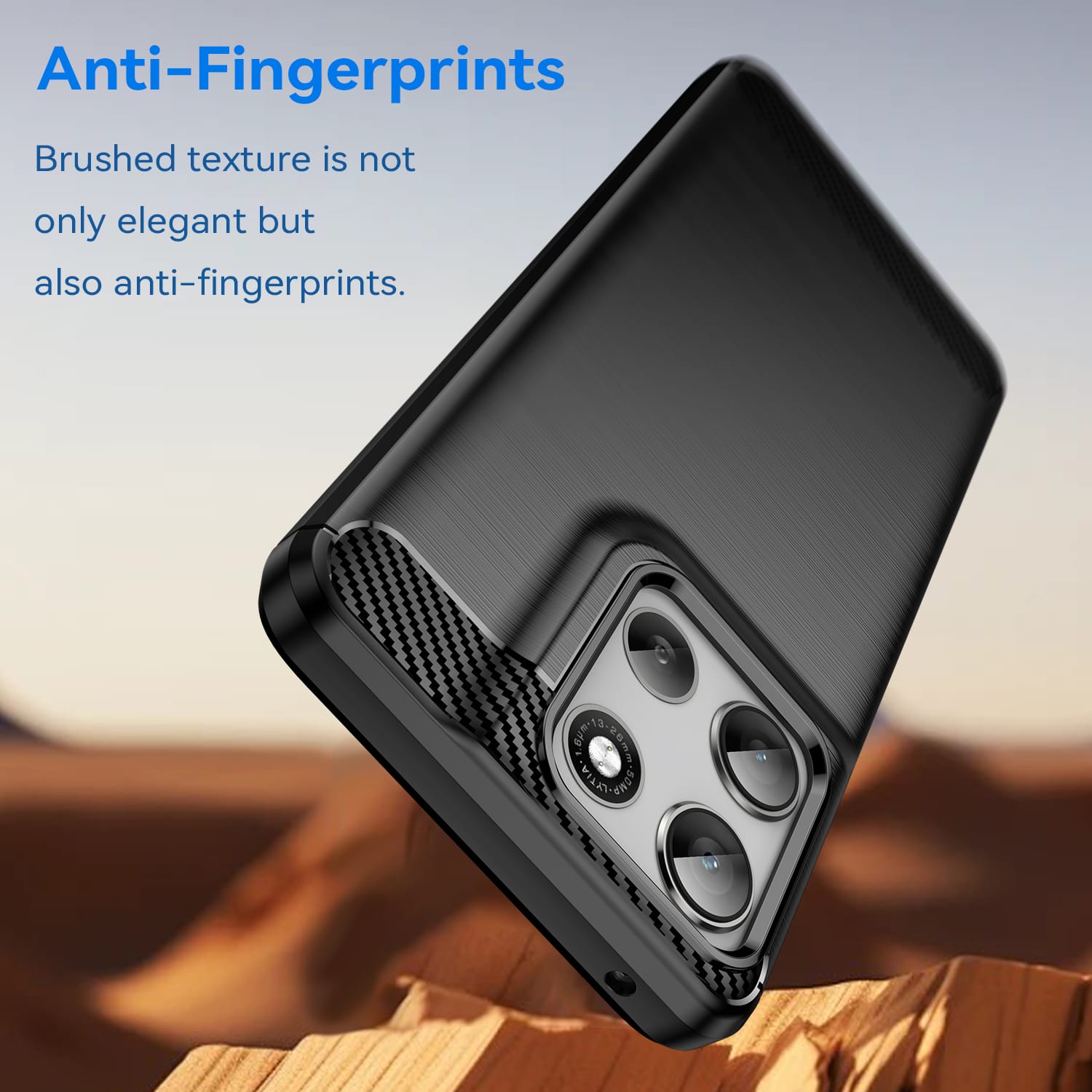 Motorola Moto G56 5G Carbon Fibre Brushed Case [Black]
