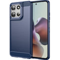 Moto G56 5G Carbon Fibre TPU Case Slim Shockproof Cover Navy - Navy