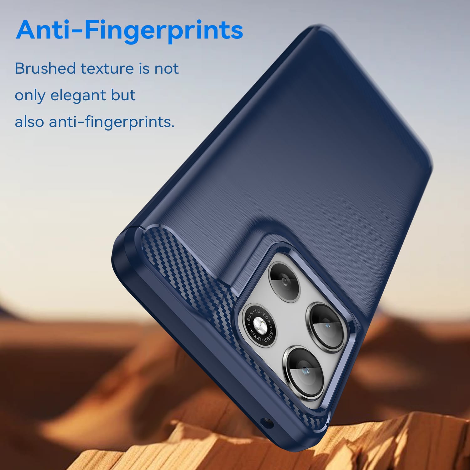 Motorola Moto G56 5G Carbon Fibre Brushed Case [Navy]