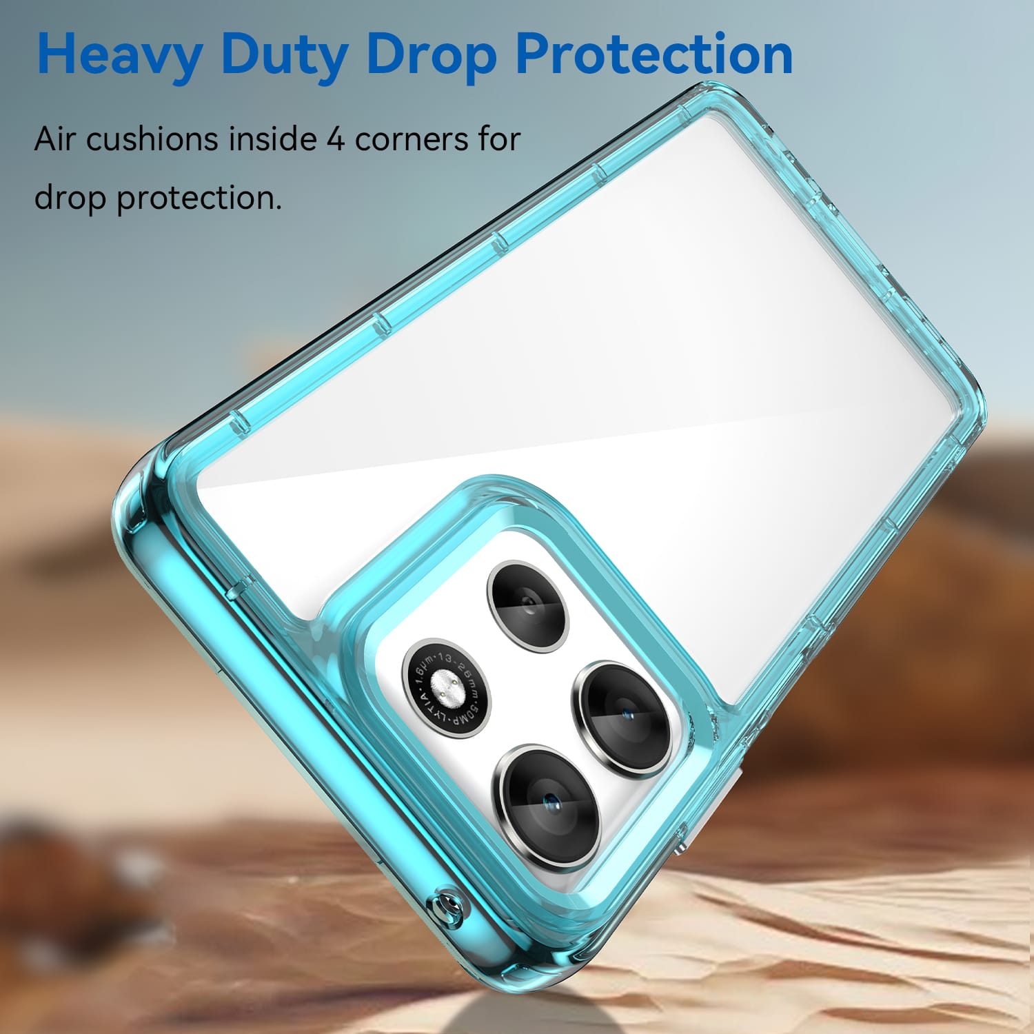 Motorola Moto A56 5G Soft TPU Bumper Case [Clear Blue]