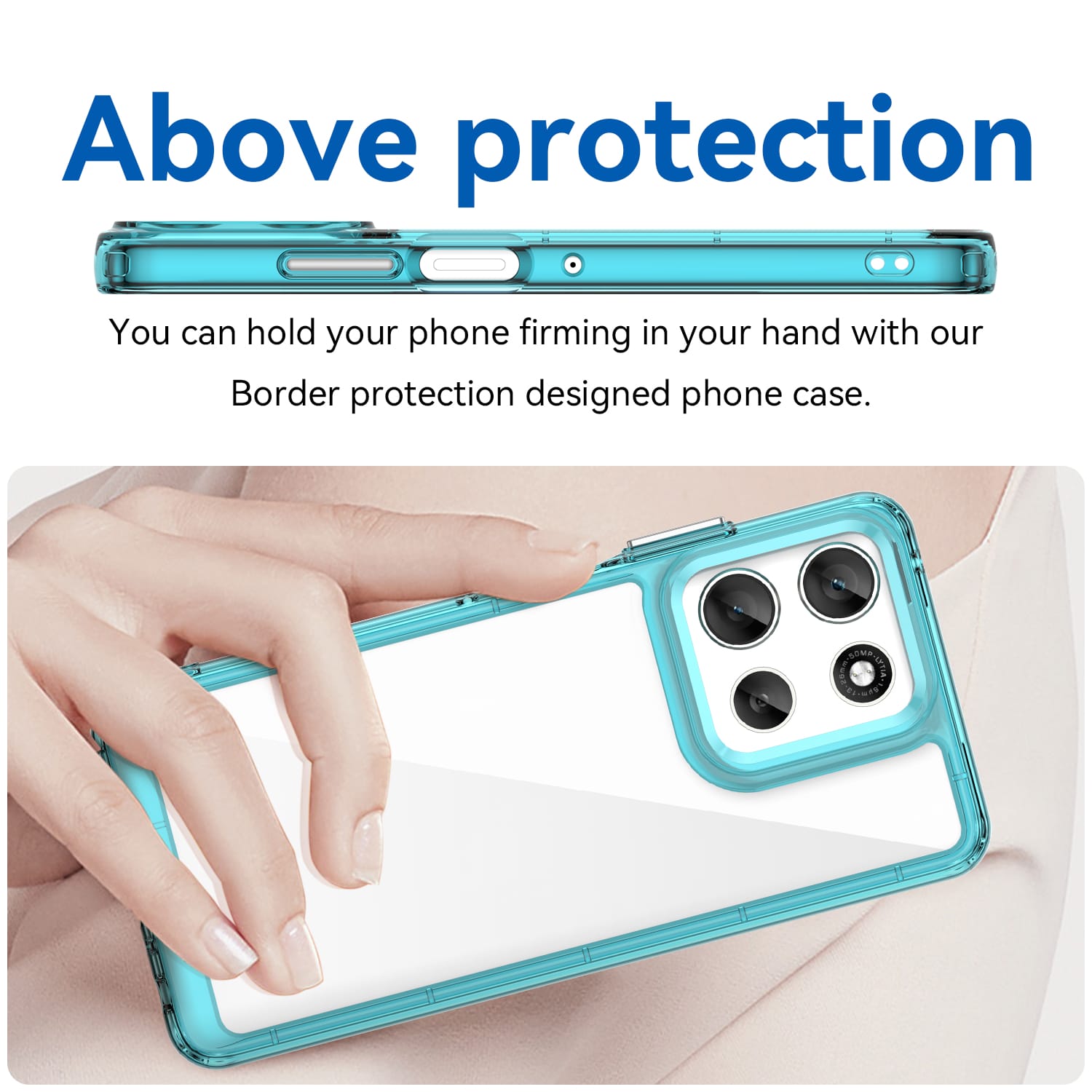 Motorola Moto A56 5G Soft TPU Bumper Case [Clear Blue]