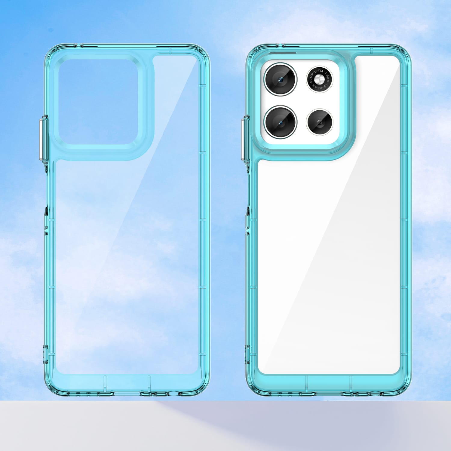 Motorola Moto A56 5G Soft TPU Bumper Case [Clear Blue]
