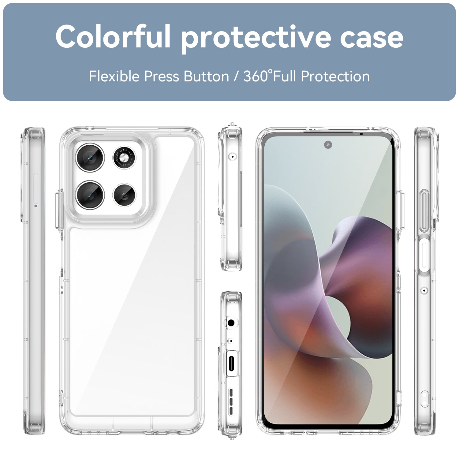 Motorola Moto A56 5G Soft TPU Bumper Case [Clear]