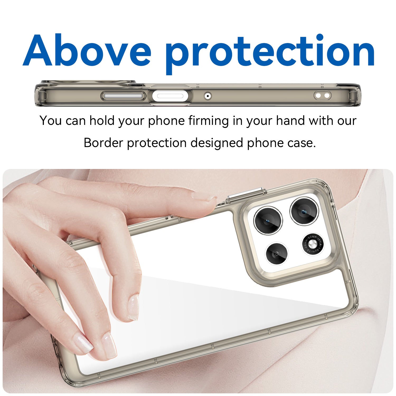 Motorola Moto A56 5G Soft TPU Bumper Case [Clear Grey]