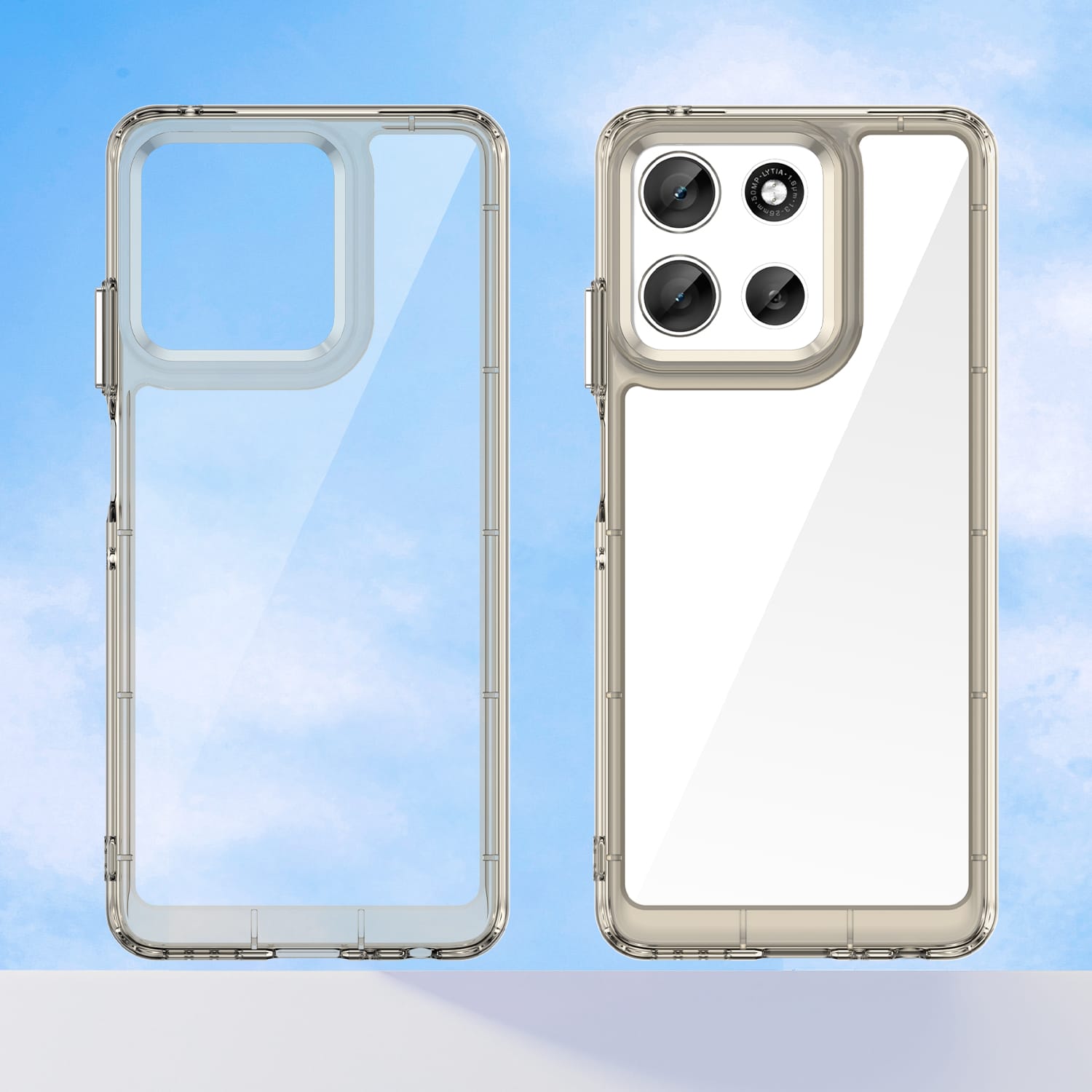 Motorola Moto A56 5G Soft TPU Bumper Case [Clear Grey]