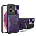 Motorola Moto G85 Ring Kickstand Case w/ Camera Cover [Purple] - Purple