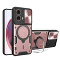 Motorola Moto G85 Ring Kickstand Case w/ Camera Cover [Rose Gold] - Rose Gold