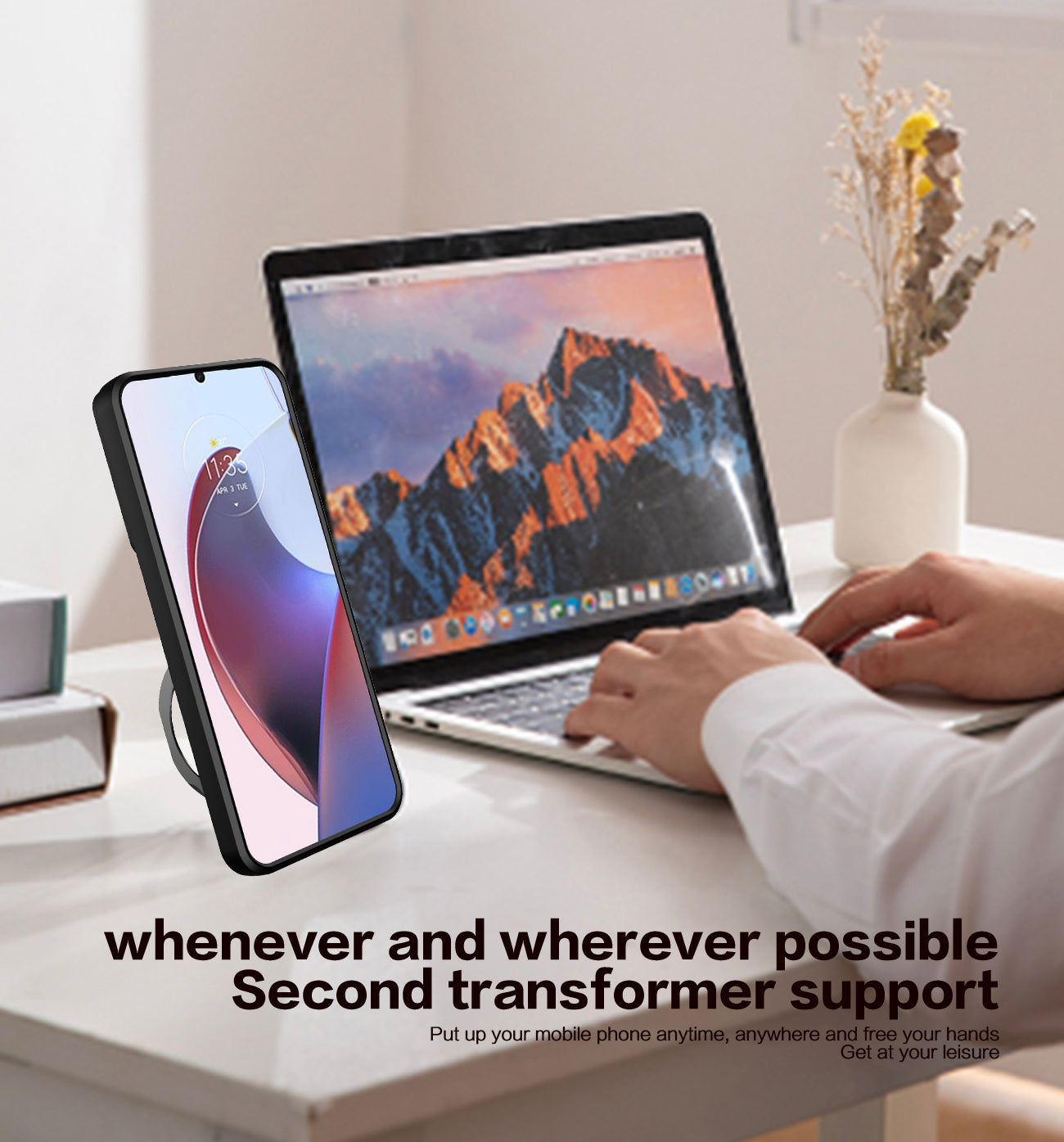 Motorola Moto G85 Ring Kickstand Case w/ Camera Cover [Purple]