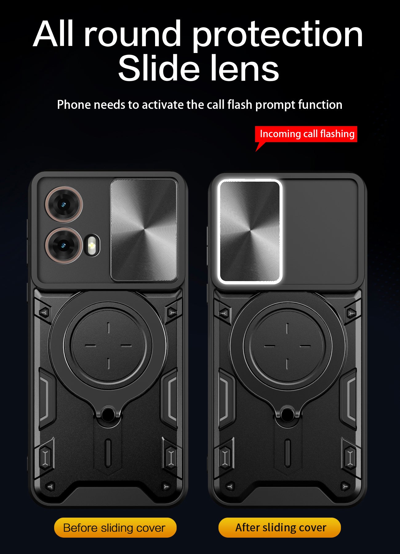 Motorola Moto G85 Ring Kickstand Case w/ Camera Cover [Purple]