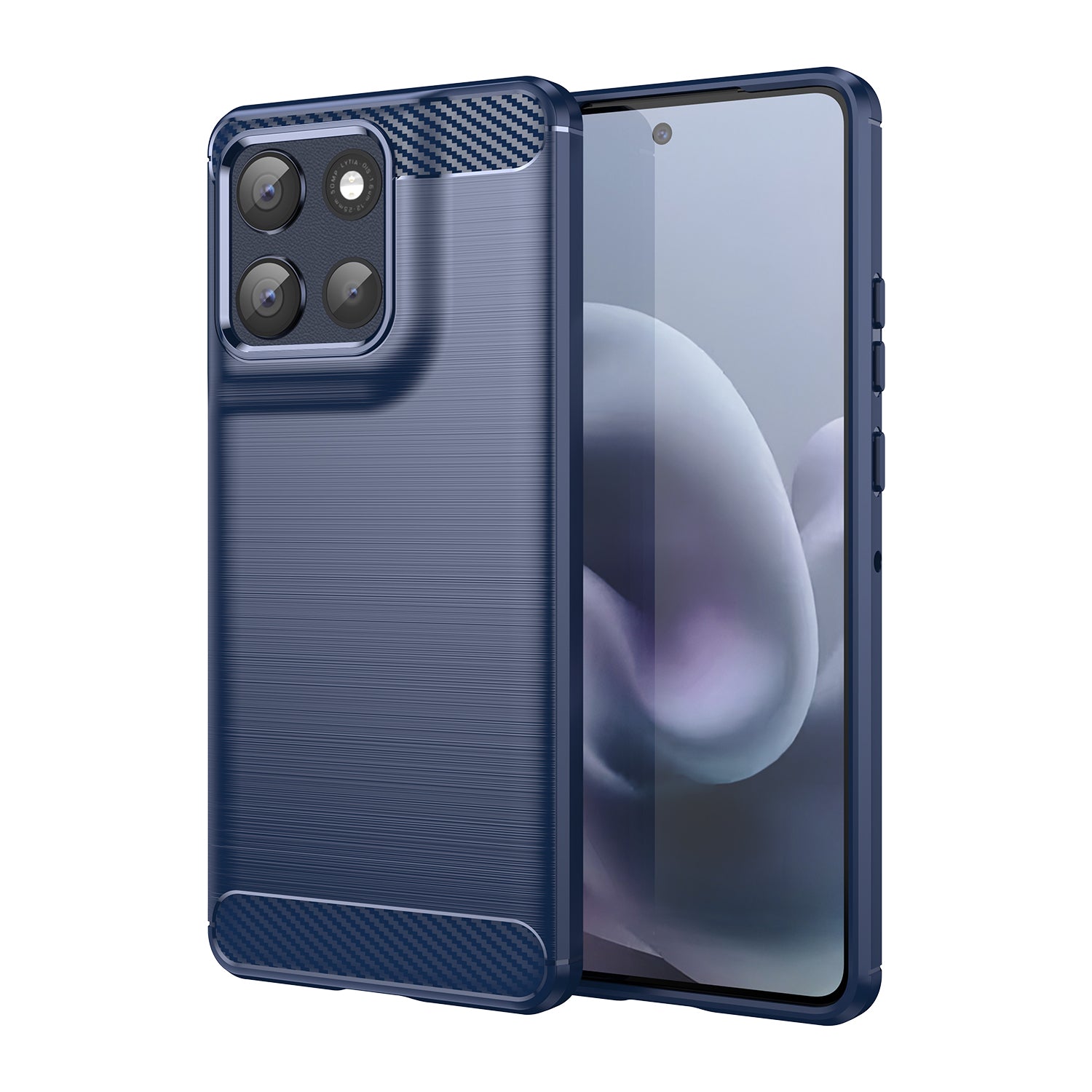 Motorola Moto G86 5G Carbon Fibre Brushed Case [Navy]