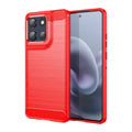 Moto G86 5G Carbon Fibre TPU Case Slim Shockproof Cover Red - Red