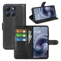 Moto G86 5G PU Wallet Case [Black] - Black