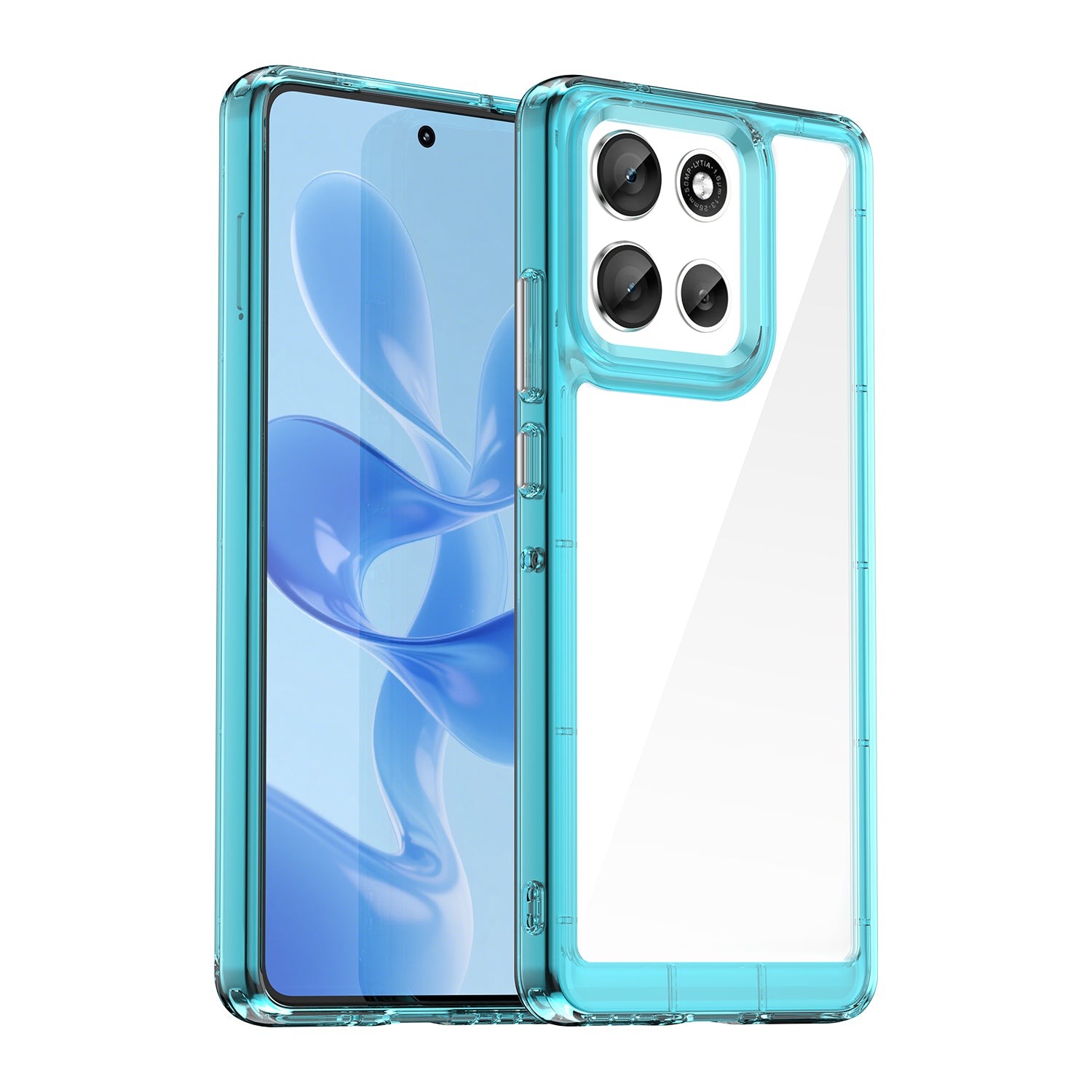 Motorola Moto A86 5G Soft TPU Bumper Case [Clear Blue]