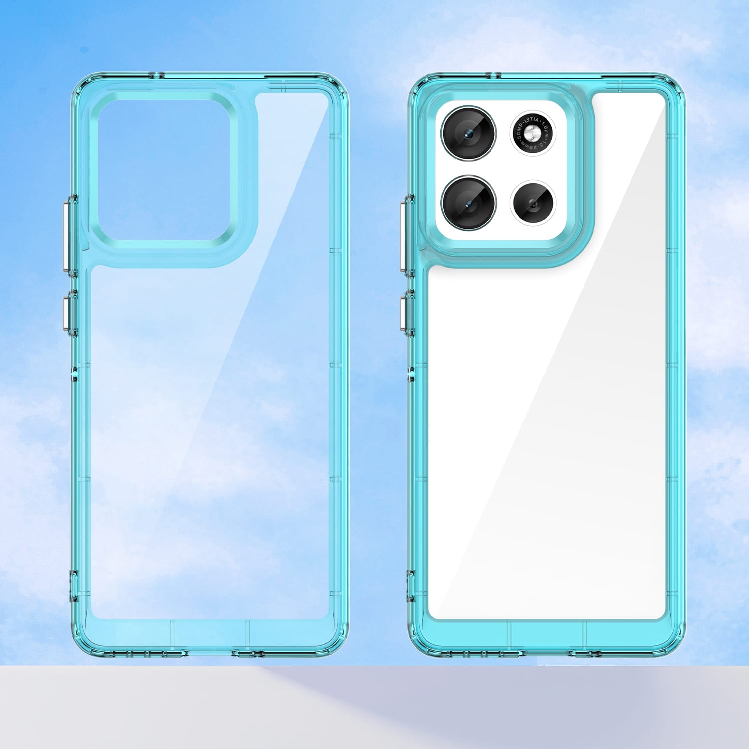 Motorola Moto A86 5G Soft TPU Bumper Case [Clear Blue]