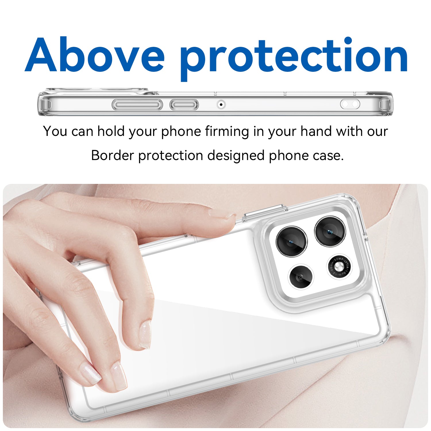 Motorola Moto A86 5G Soft TPU Bumper Case [Clear]