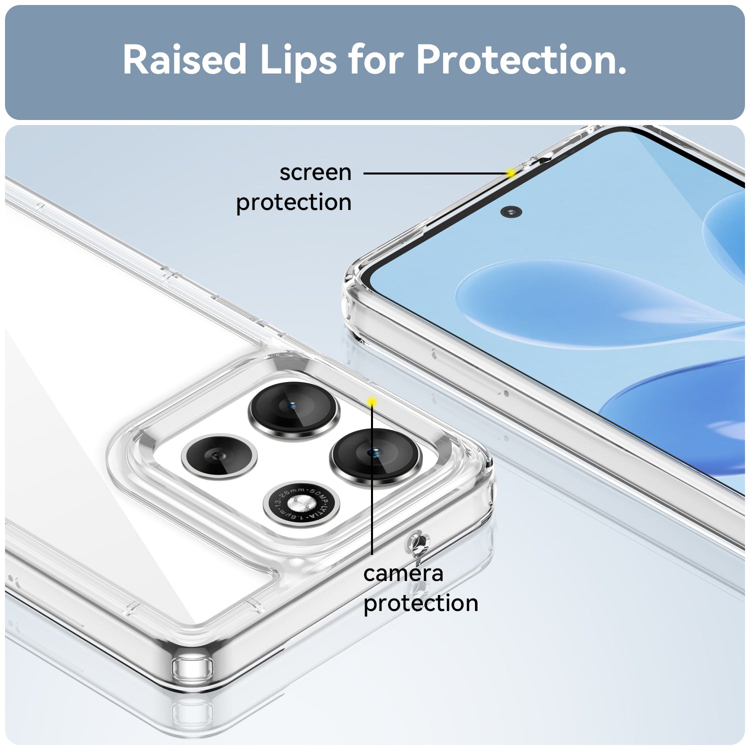 Motorola Moto A86 5G Soft TPU Bumper Case [Clear]