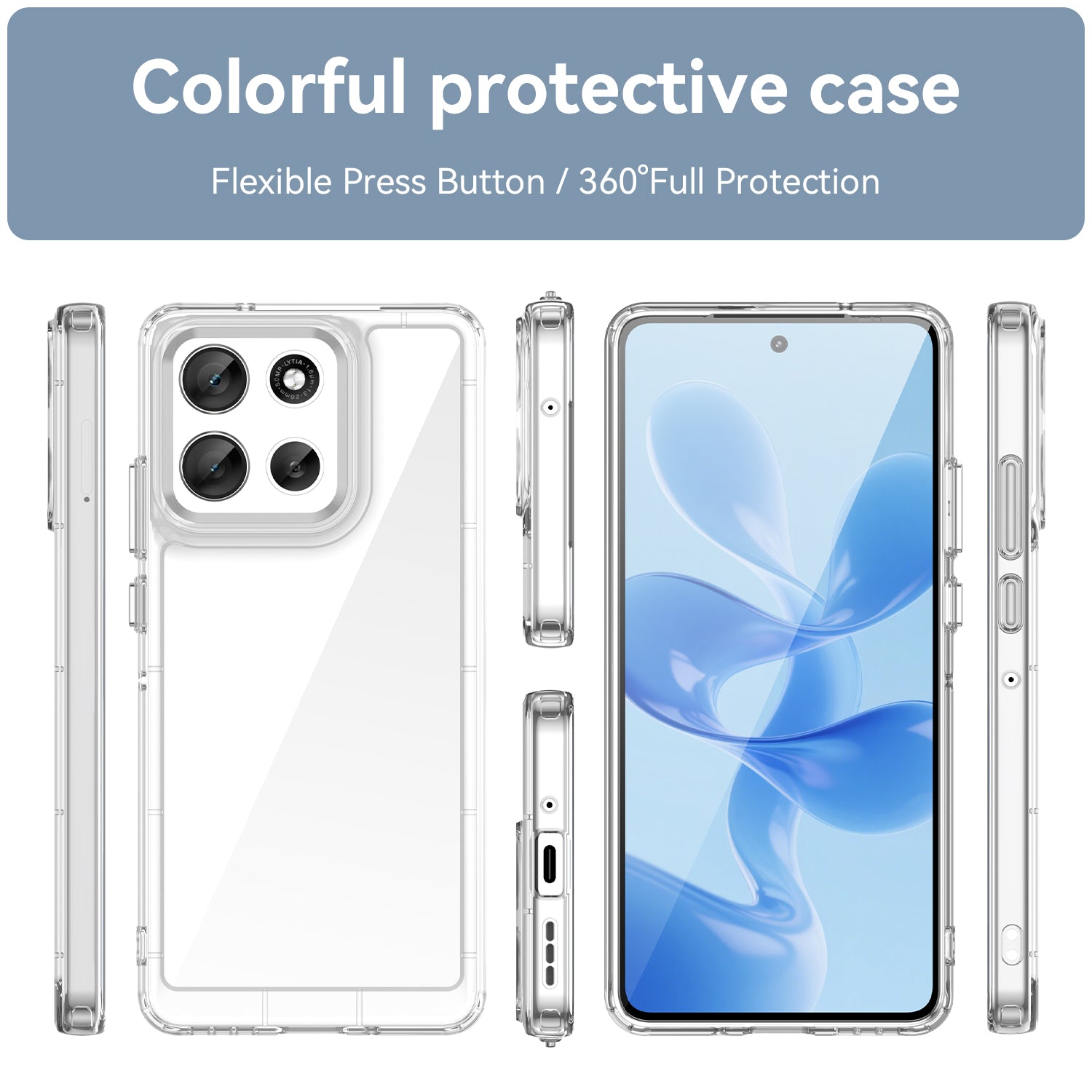 Motorola Moto A86 5G Soft TPU Bumper Case [Clear]