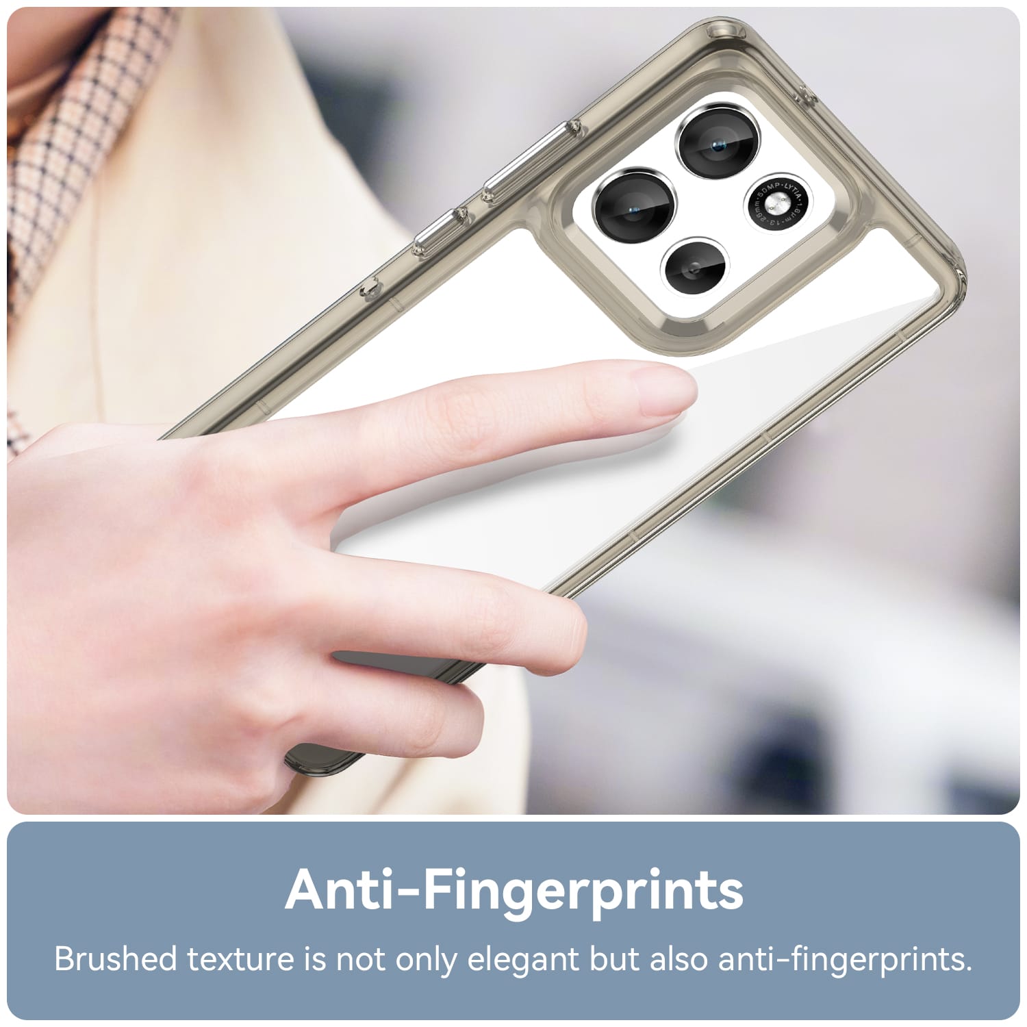 Motorola Moto A86 5G Soft TPU Bumper Case [Clear Grey]