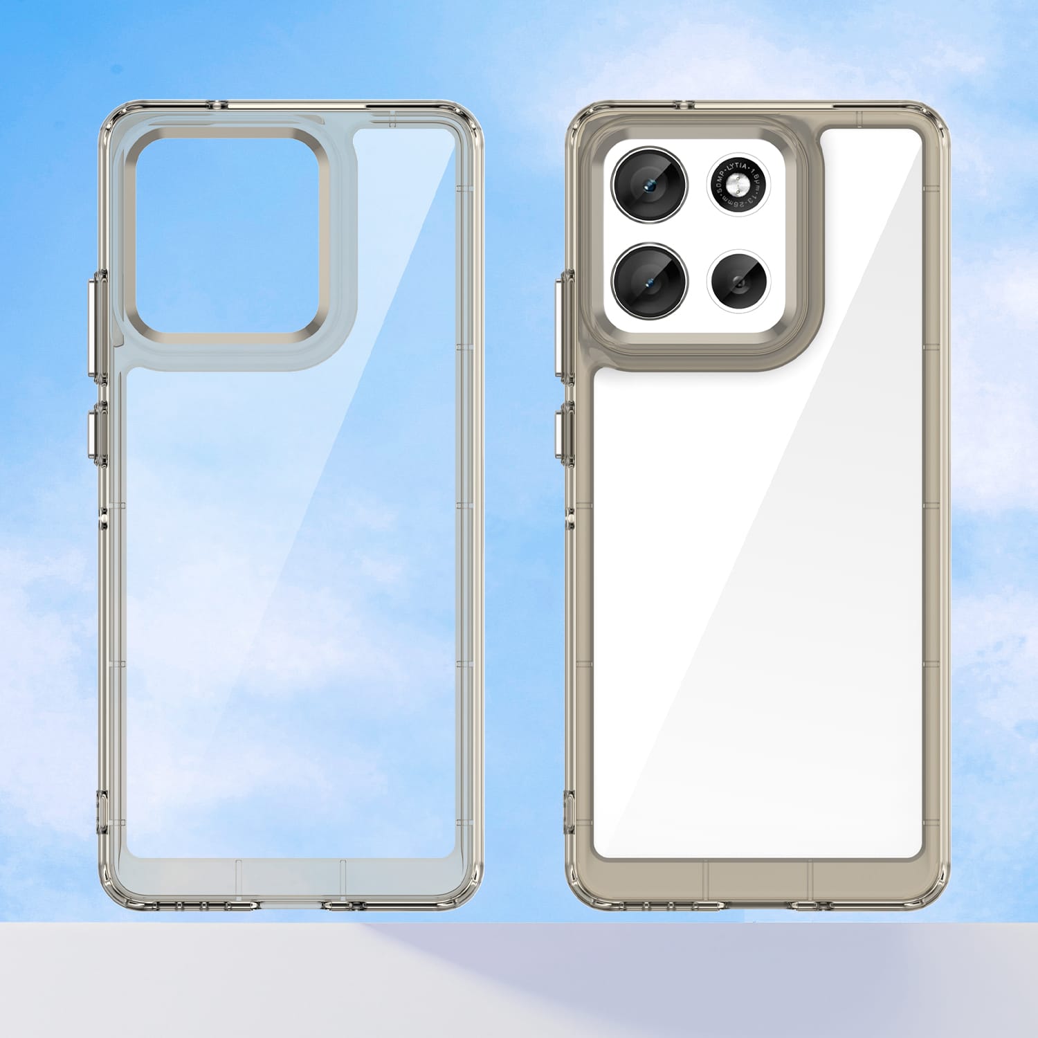 Motorola Moto A86 5G Soft TPU Bumper Case [Clear Grey]