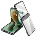 Motorola Razr 60 Ultra / 70 Ultra Icebreaker Clear Electroplated Hinge Case with Tempered Glass [Black] - Black