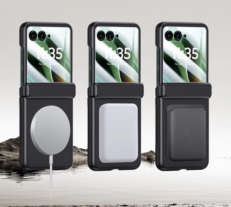 Motorola Razr 70 Ultra / 60 Ultra Magnetic Skin-Feel Case - Hinge Shield with Built-in Glass [Green]