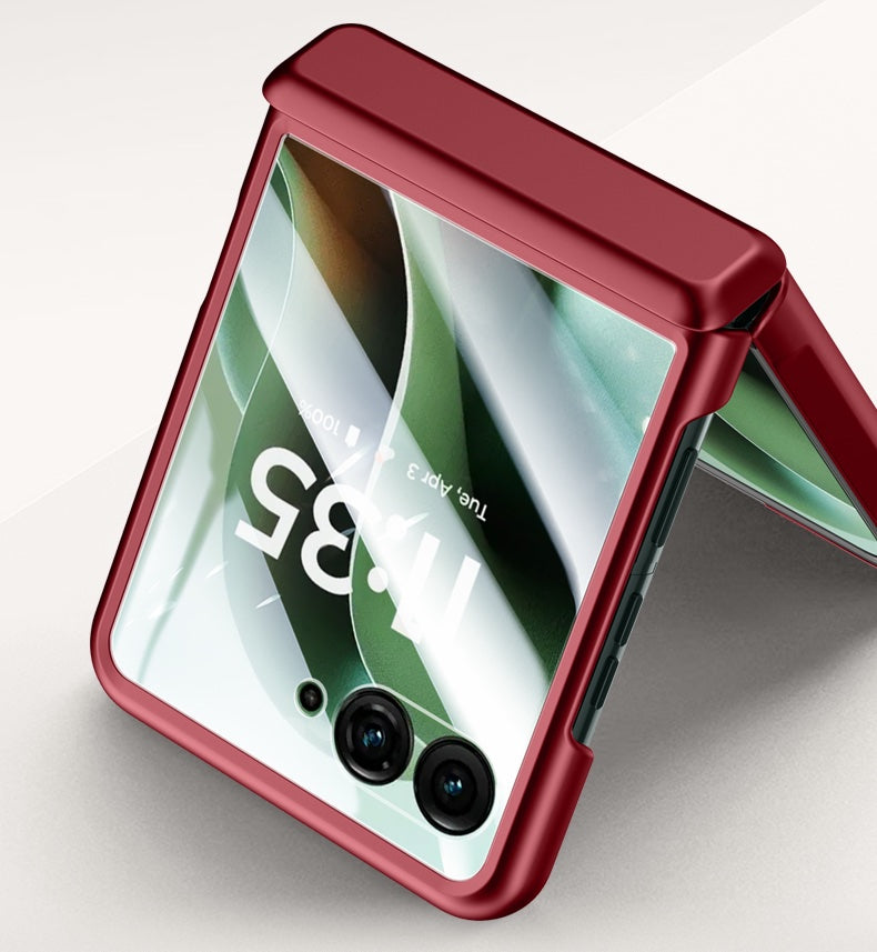 Motorola Razr 70 Ultra / 60 Ultra Magnetic Skin-Feel Case - Hinge Shield with Built-in Glass [Green]