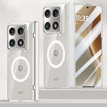 Motorola Razr Fold Clear MagSafe Hinge Case with Built-in Tempered Glass [Silver] - Silver