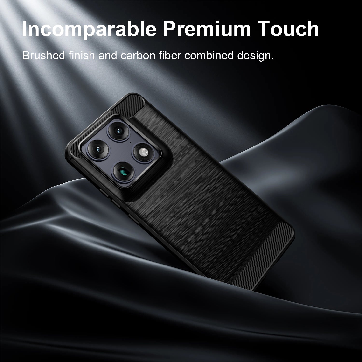 Motorola Signature Carbon Fibre TPU Case Slim Shockproof Cover Black