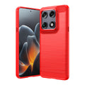 Motorola Signature Carbon Fibre TPU Case Slim Shockproof Cover Red - Red