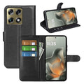 Wallet Case for Motorola Signature – PU Leather Flip Cover with Card Holder & Stand [Black] - Black