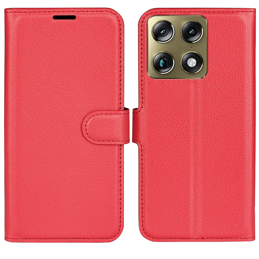 Wallet Case for Motorola Signature – PU Leather Flip Cover with Card Holder & Stand [Red]