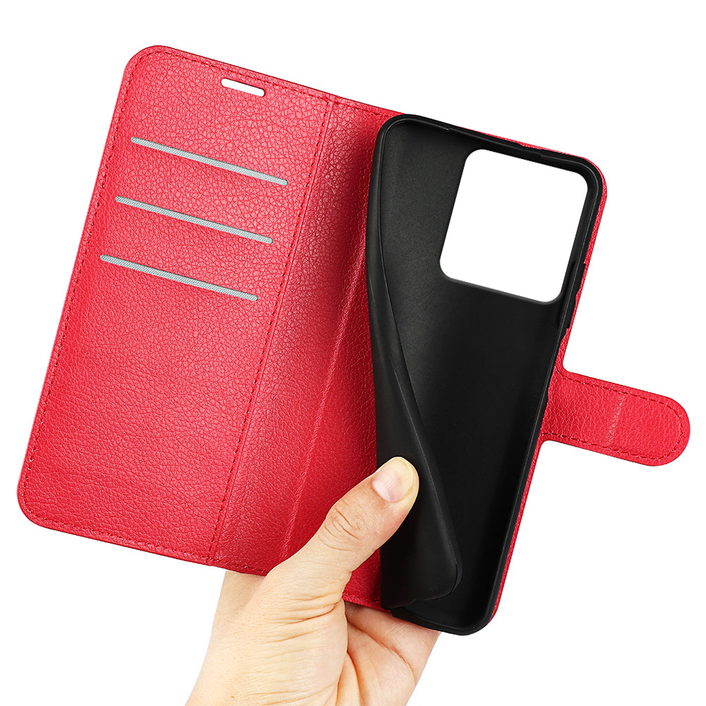 Wallet Case for Motorola Signature – PU Leather Flip Cover with Card Holder & Stand [Red]