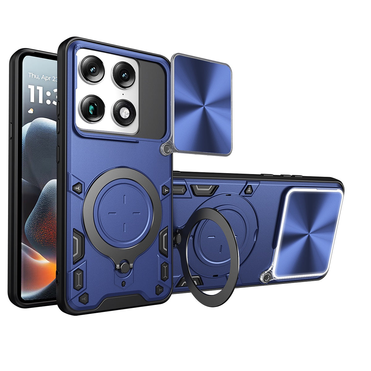 Motorola Signature Ring Kickstand Case w/ Camera Cover [Navy]