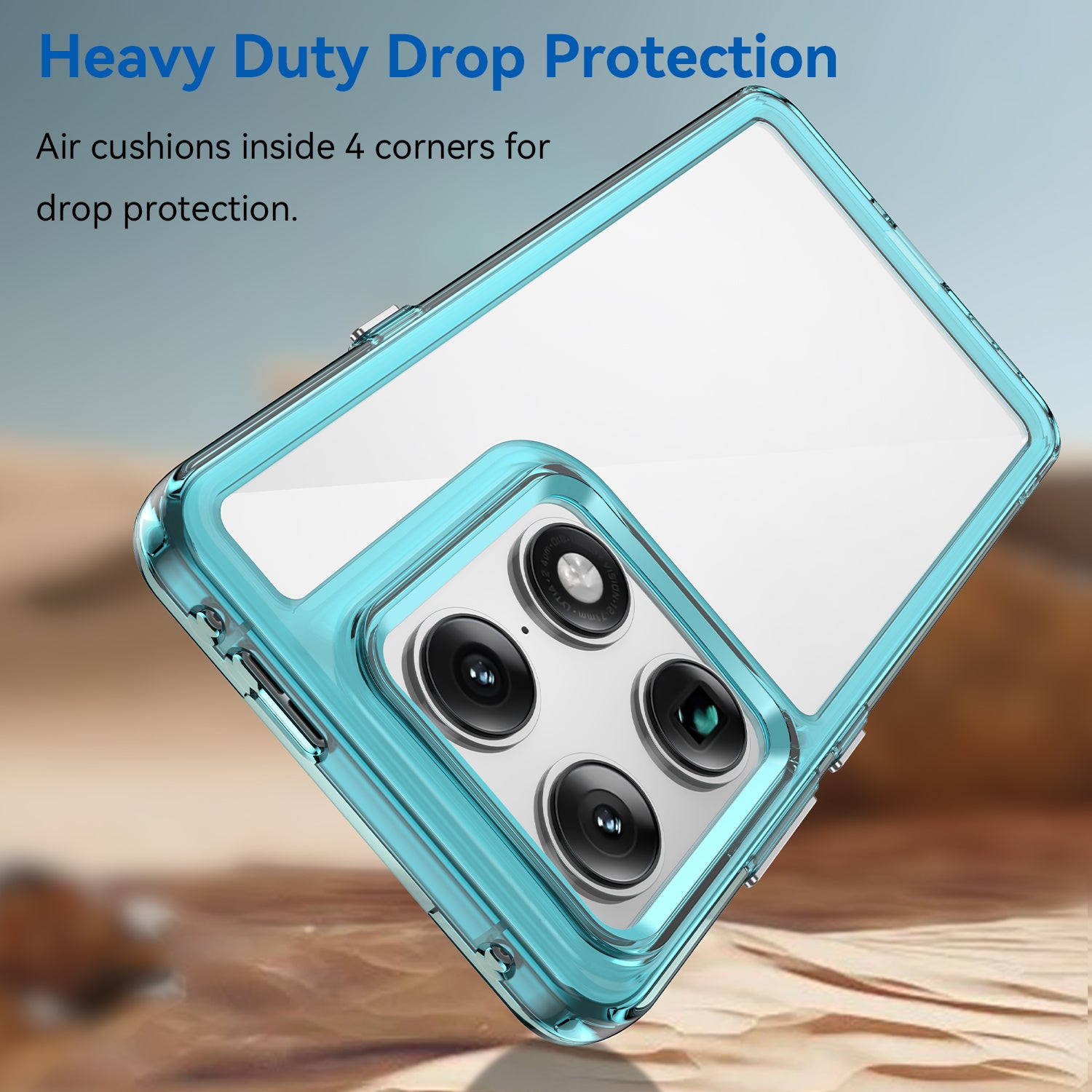 Motorola Signature Soft TPU Bumper Shockproof Cover Case [Clear Blue]