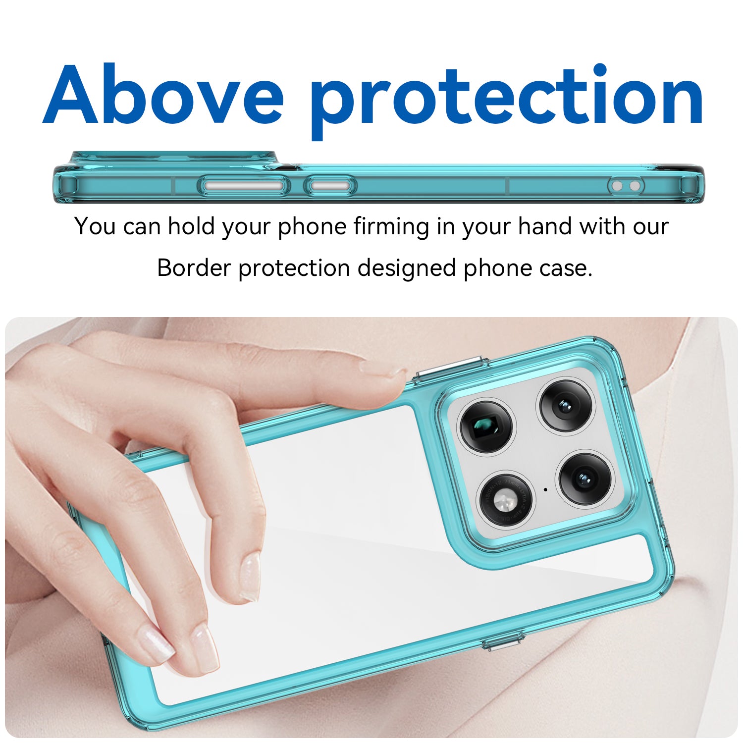 Motorola Signature Soft TPU Bumper Shockproof Cover Case [Clear Blue]