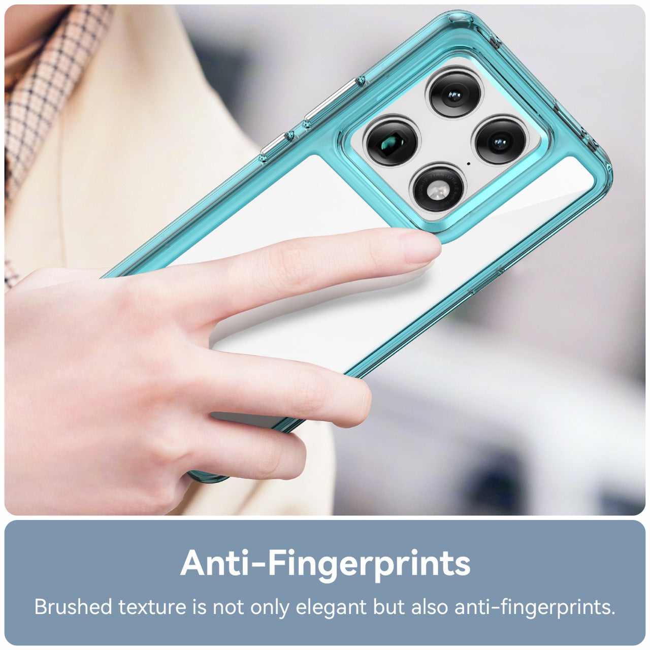 Motorola Signature Soft TPU Bumper Shockproof Cover Case [Clear Blue]
