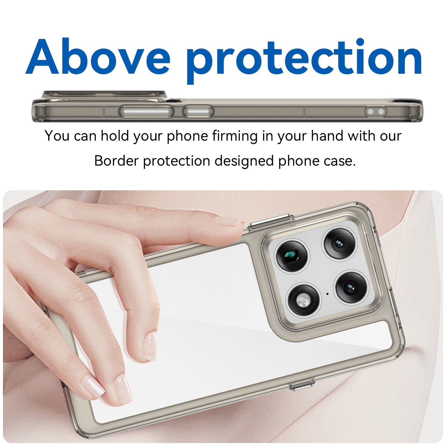 Motorola Signature Soft TPU Bumper Shockproof Cover Case [Clear Grey]