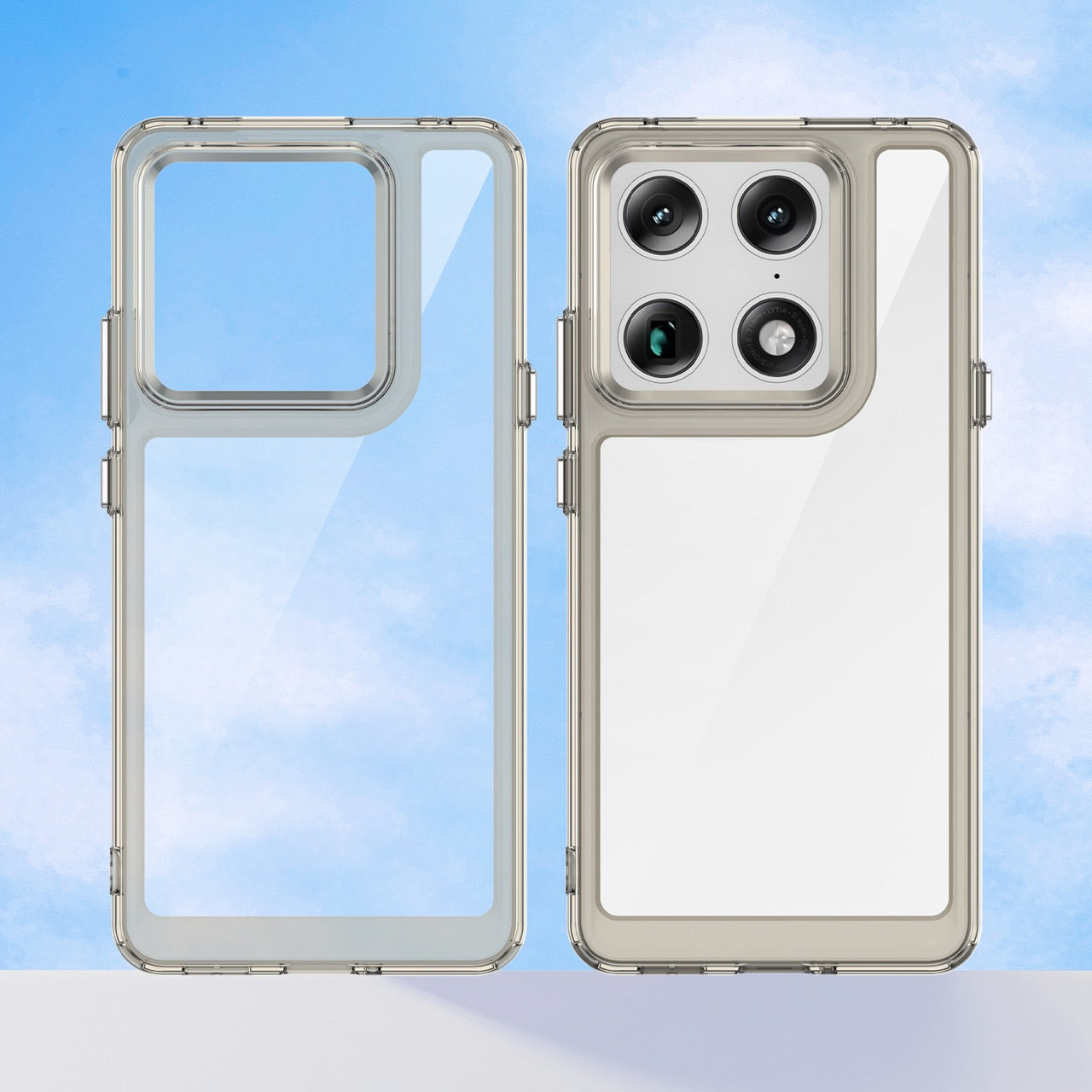 Motorola Signature Soft TPU Bumper Shockproof Cover Case [Clear Grey]