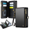 Caseme RFID Blocking Passport Holder Wallet – Leather Travel Organizer [Black] - Black