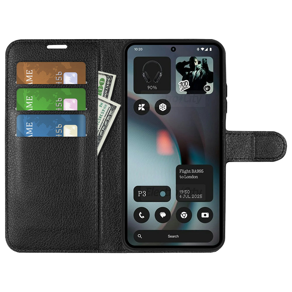 NOTHING Phone (3) PU Wallet Case [Black]