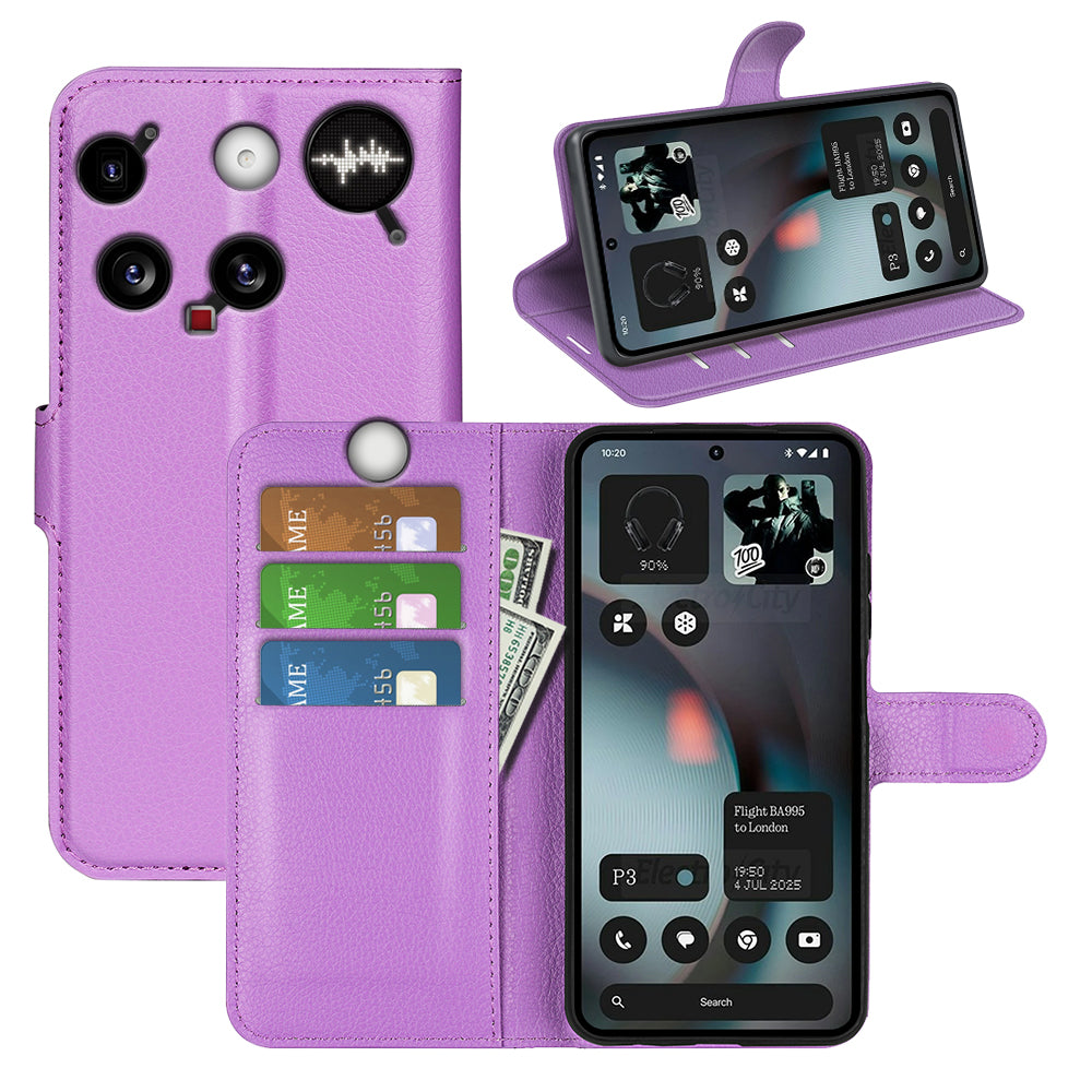 NOTHING Phone (3) PU Wallet Case [Purple]