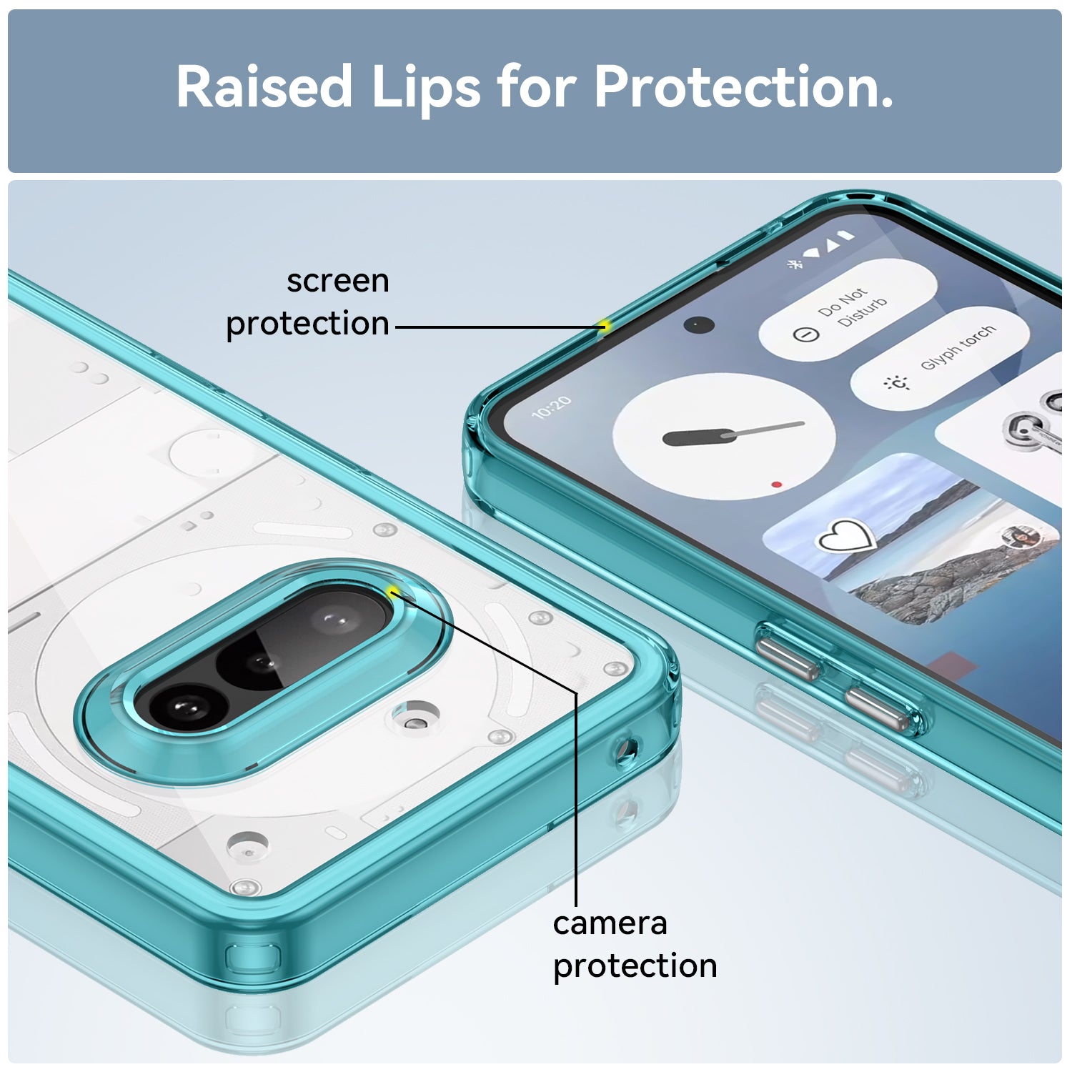 Nothing Phone (3a) Soft TPU Bumper Case [Clear Blue]