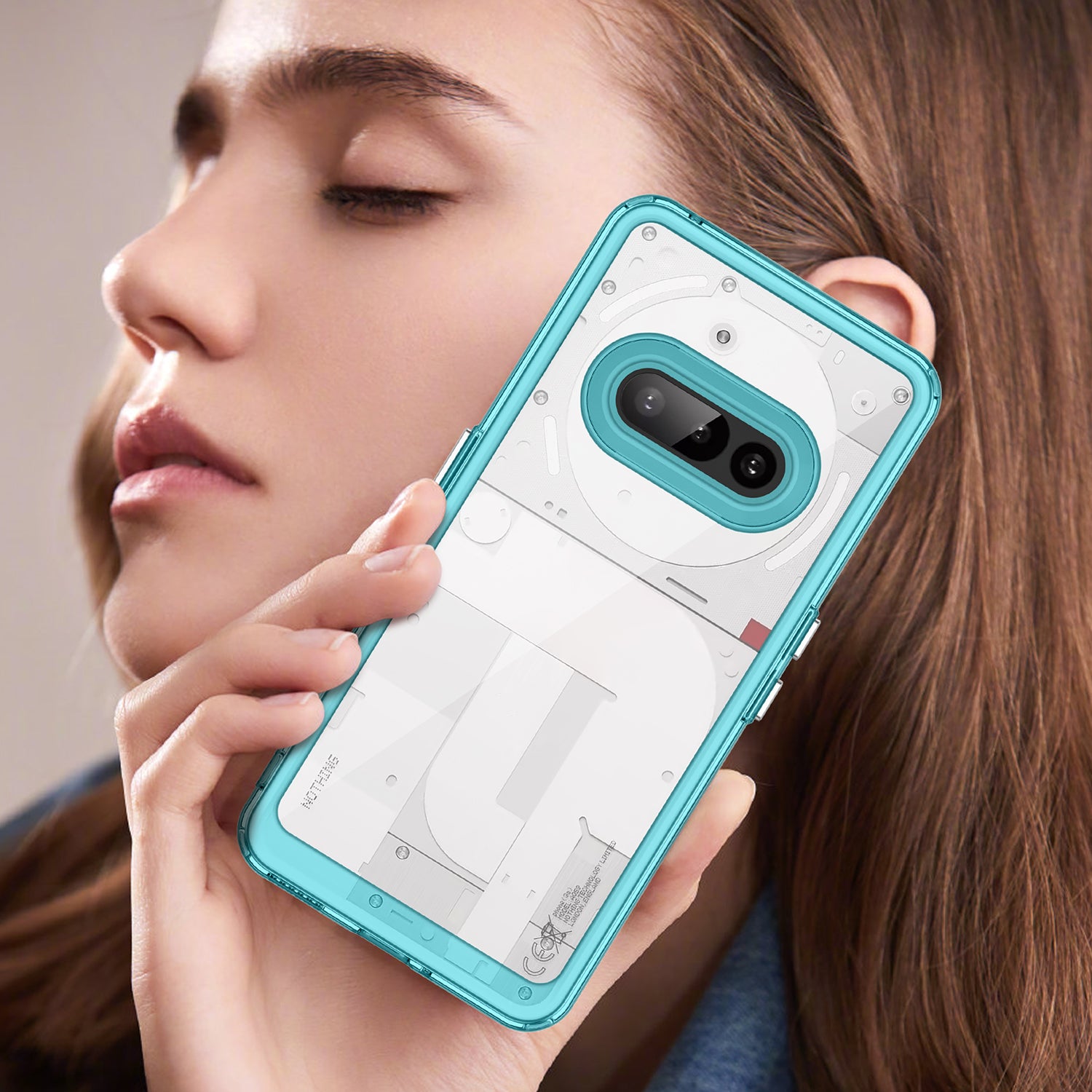 Nothing Phone (3a) Soft TPU Bumper Case [Clear Blue]