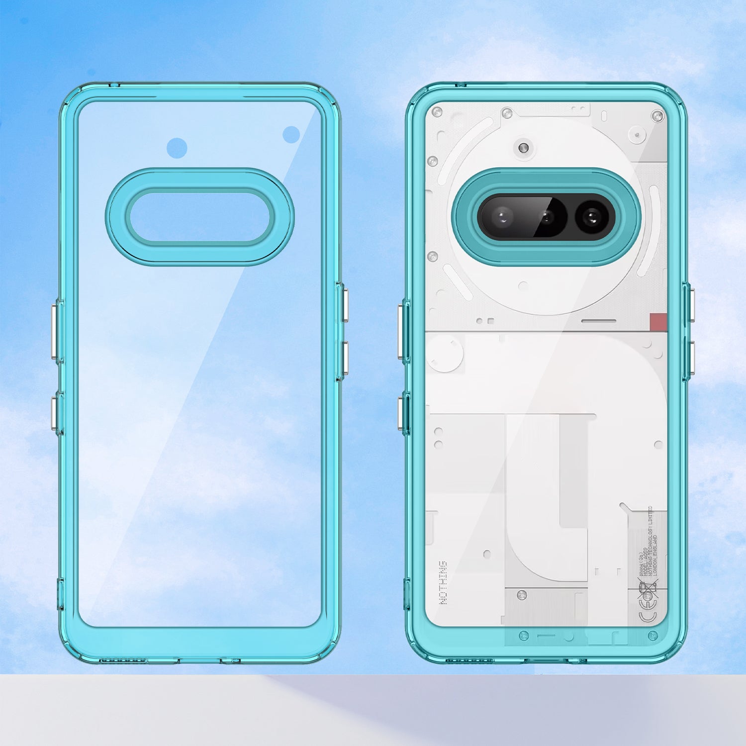 Nothing Phone (3a) Soft TPU Bumper Case [Clear Blue]