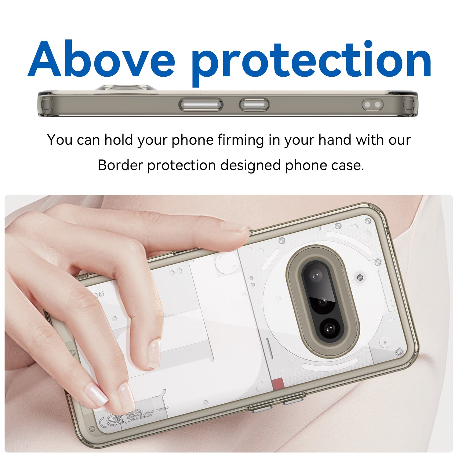 Nothing Phone (3a) Soft TPU Bumper Case [Clear Grey]