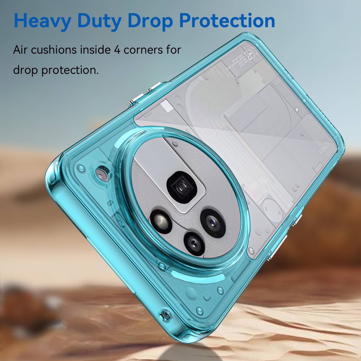 Nothing Phone (3a) Pro Soft TPU Bumper Case [Clear Blue]
