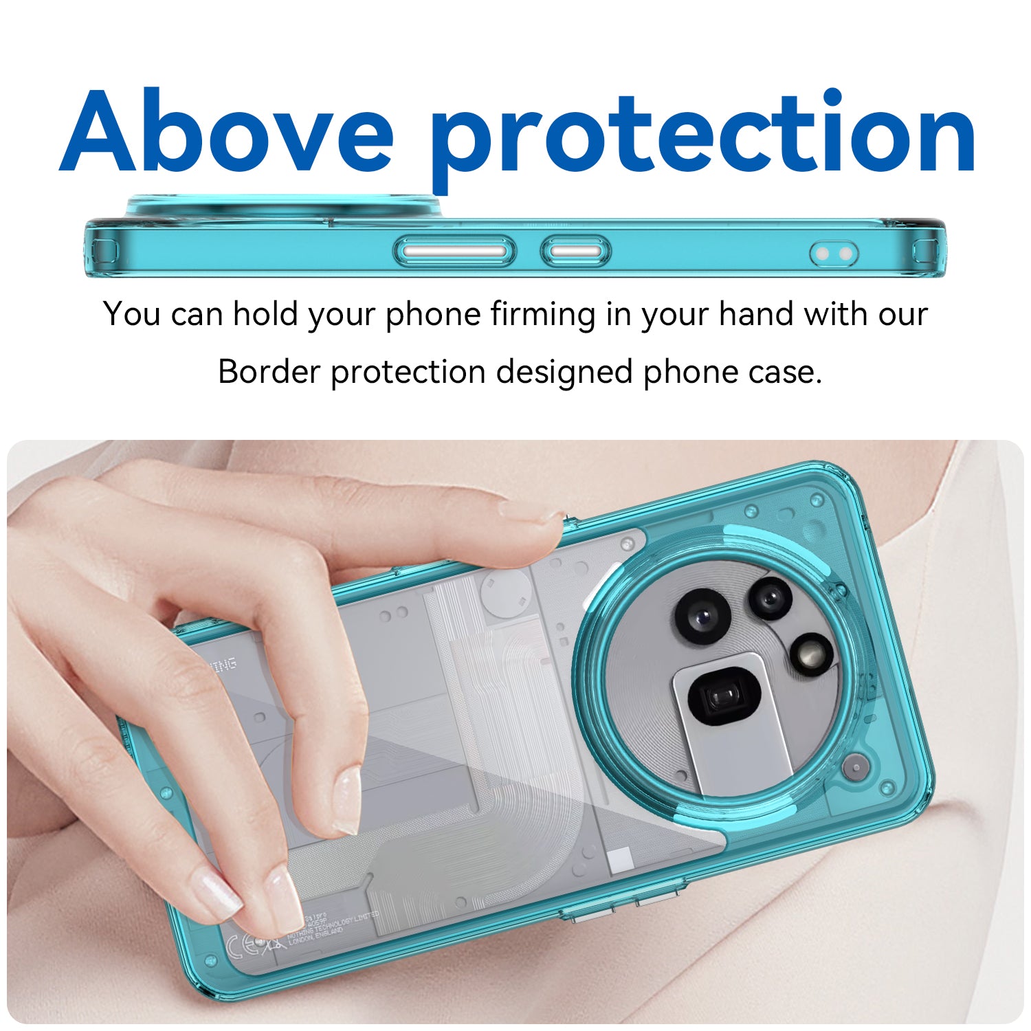 Nothing Phone (3a) Pro Soft TPU Bumper Case [Clear Blue]