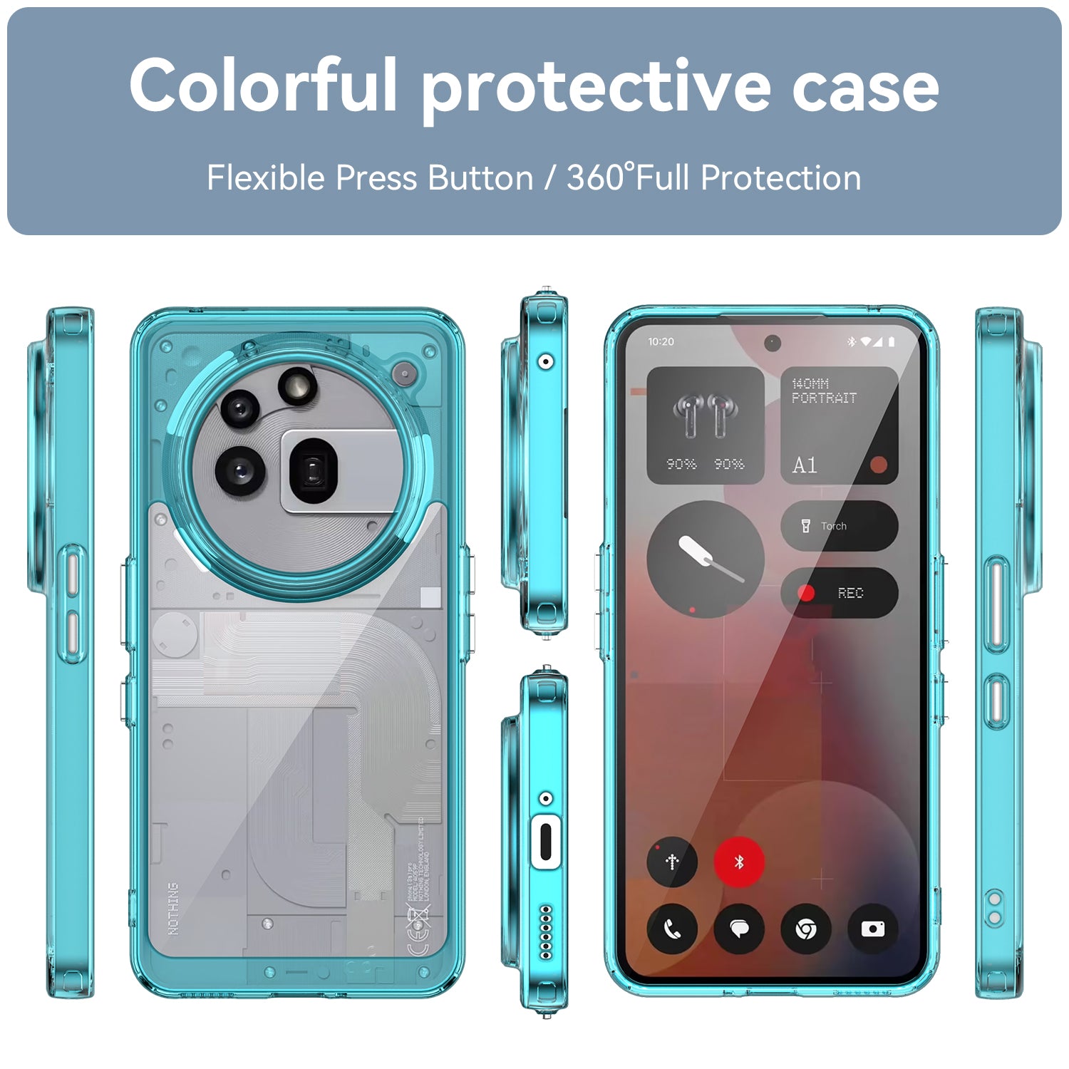 Nothing Phone (3a) Pro Soft TPU Bumper Case [Clear Blue]